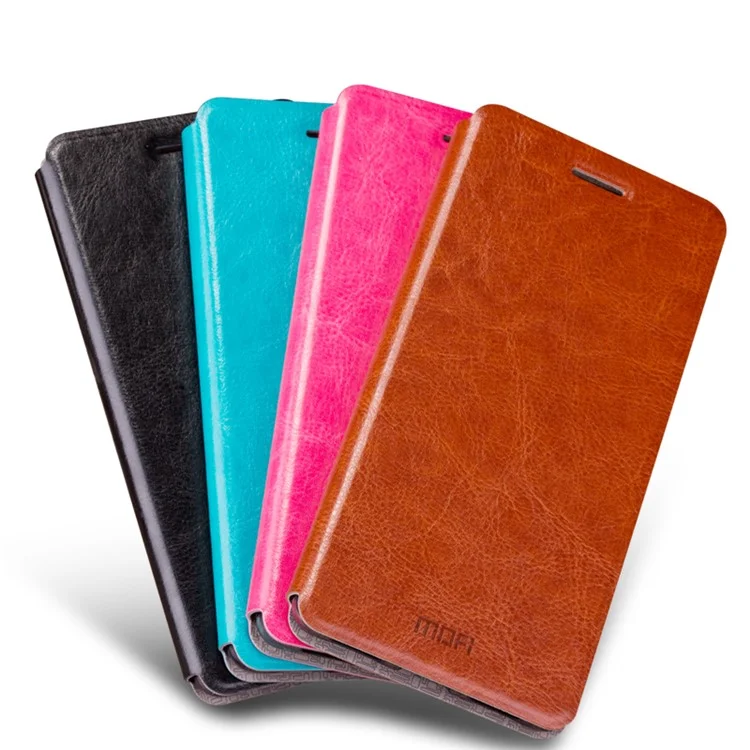 MOFI Rui Series Leather Stand Mobile Phone Casing for Lenovo K6 - Black