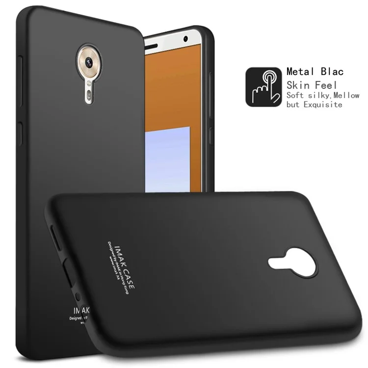 IMAK Soft Shatter-proof TPU Phone Case + Screen Protector for Lenovo ZUK Edge - Metal Black
