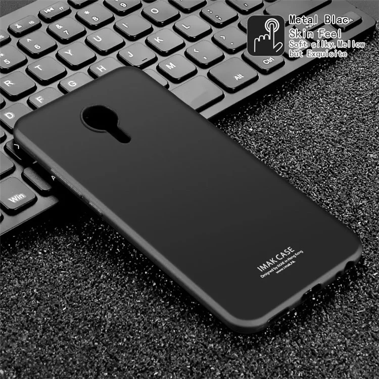 IMAK Soft Shatter-proof TPU Phone Case + Screen Protector for Lenovo ZUK Edge - Metal Black