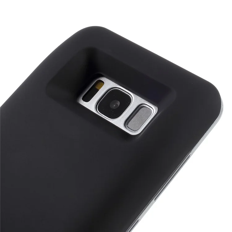 5500mAh External Battery Charger Cover with USB Output & Kickstand for Samsung Galaxy S8 G950 - Black