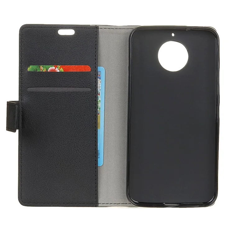 Wallet Leather Phone Case for Motorola Moto G5S - Black