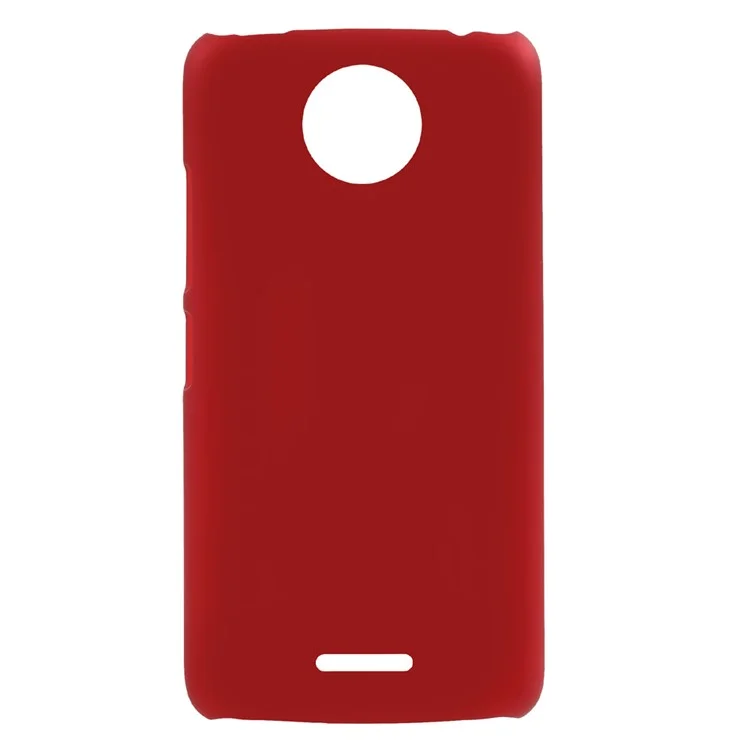Rubberized Plastic Hard Protective Back Casing for Motorola Moto C Plus - Red