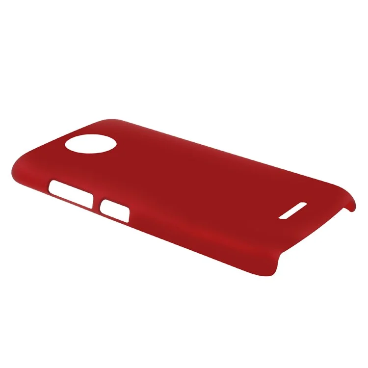 Rubberized Plastic Hard Protective Back Casing for Motorola Moto C Plus - Red