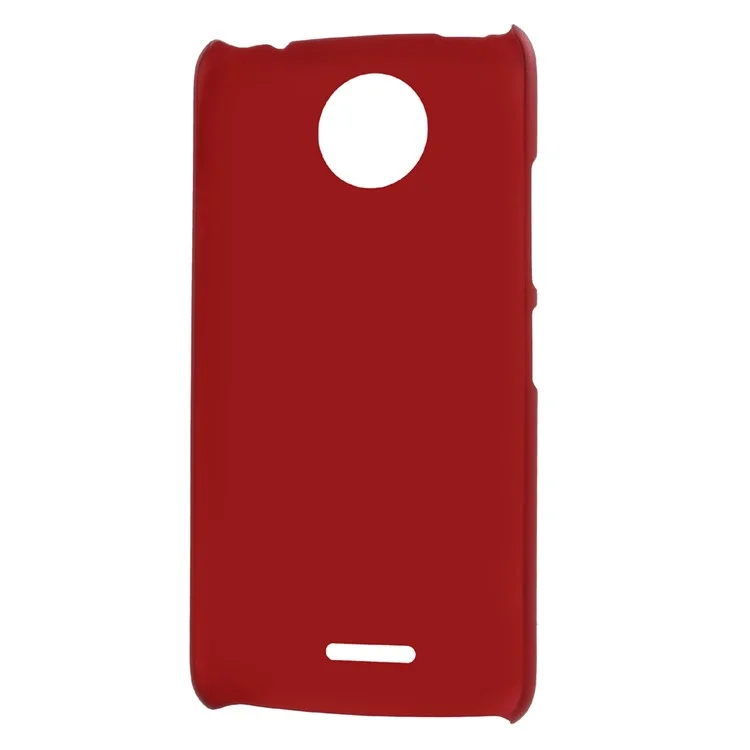Rubberized Plastic Hard Protective Back Casing for Motorola Moto C Plus - Red