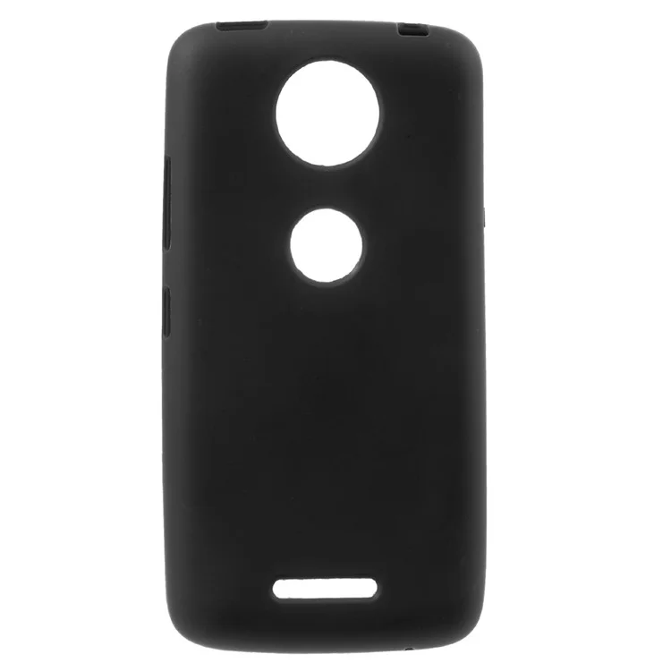 Matte Soft TPU Phone Casing for Motorola Moto C Plus - Black