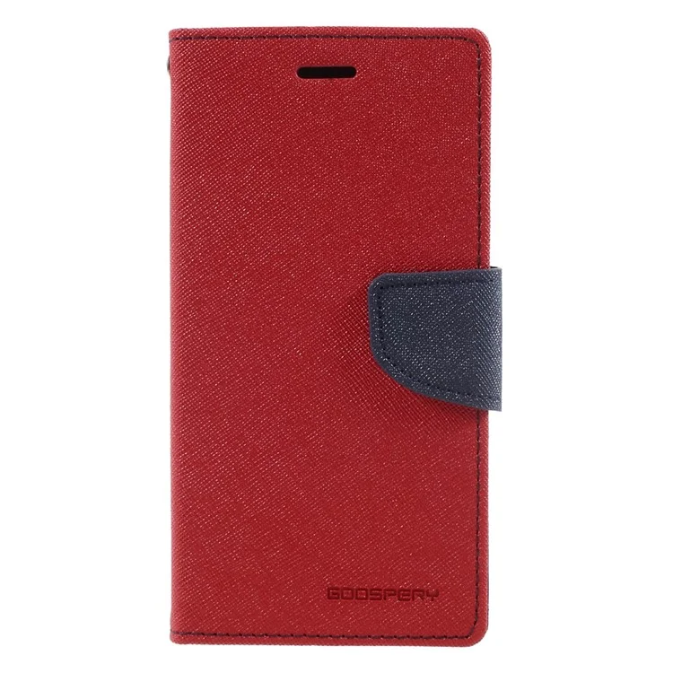 MERCURY GOOSPERY Fancy Diary Leather Card Slots Stand Cover for Motorola Moto G5 - Red