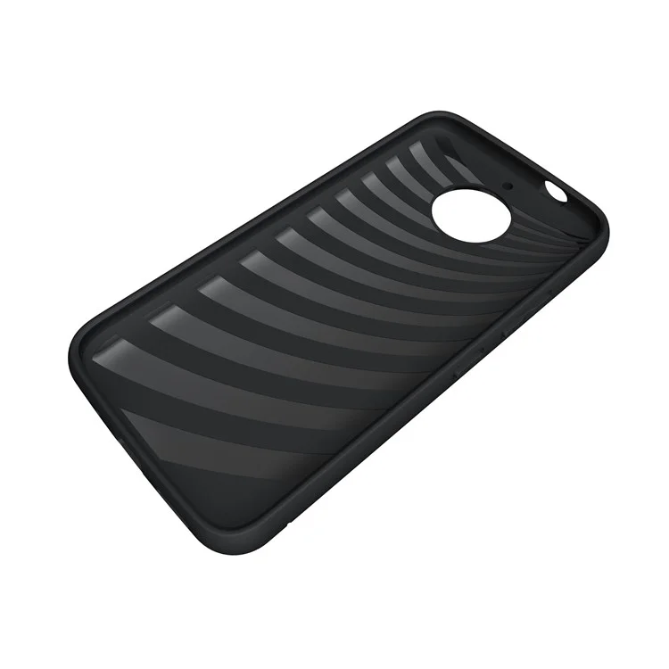For Motorola MOTO G5S Plus Brushed PC TPU Hybrid Case with Card Slot & Kickstand  - Black