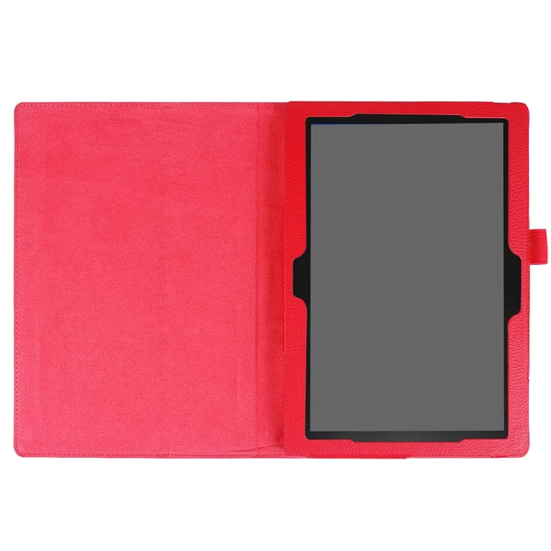 For Lenovo Tab 4 10 Plus / Tab 4 10 Litchi Skin Universal PU Leather Stand Case - Red