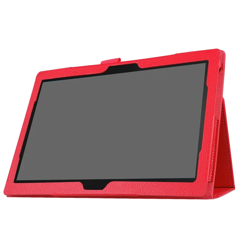 For Lenovo Tab 4 10 Plus / Tab 4 10 Litchi Skin Universal PU Leather Stand Case - Red