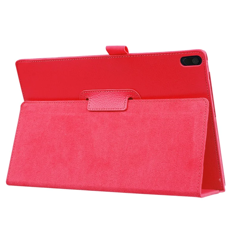 For Lenovo Tab 4 10 Plus / Tab 4 10 Litchi Skin Universal PU Leather Stand Case - Red