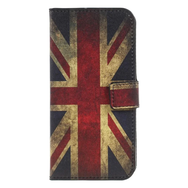 Patterned Leather Wallet Stand Cover for Xiaomi Redmi 4X - Retro UK Union Jack Flag