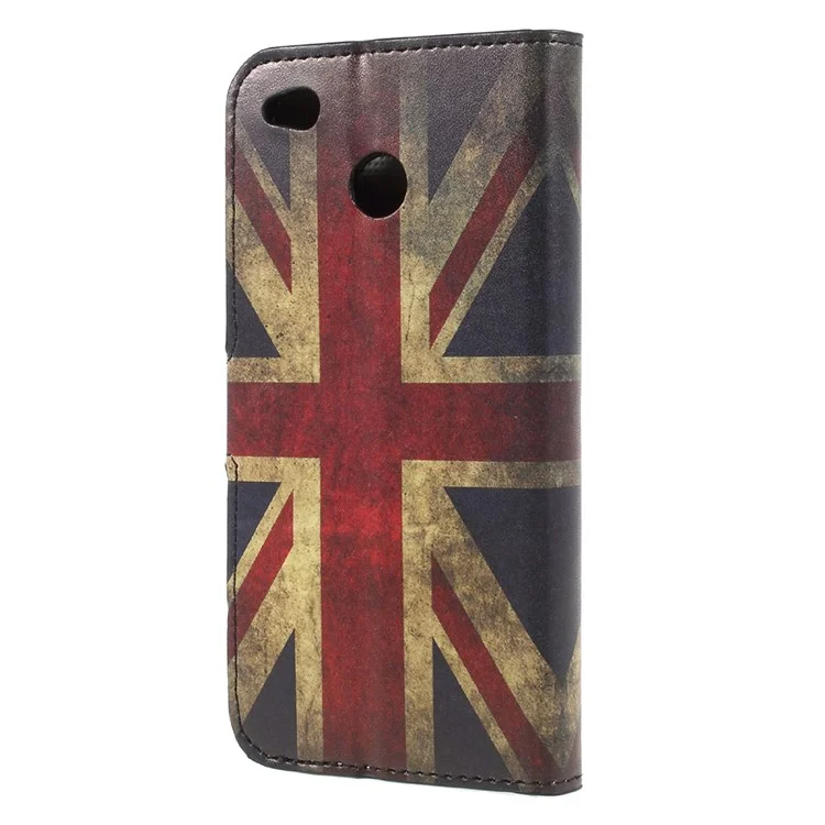 Patterned Leather Wallet Stand Cover for Xiaomi Redmi 4X - Retro UK Union Jack Flag