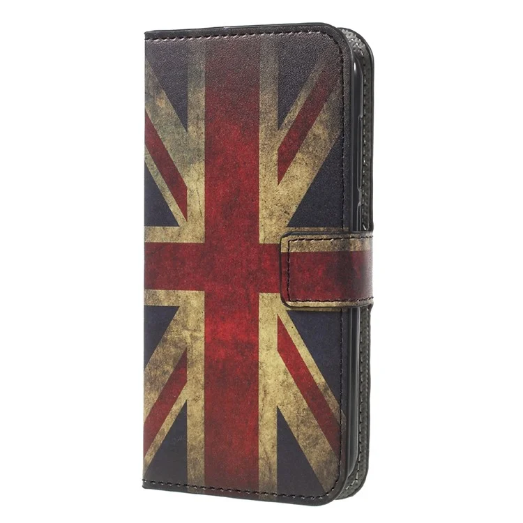 Patterned Leather Wallet Stand Cover for Xiaomi Redmi 4X - Retro UK Union Jack Flag