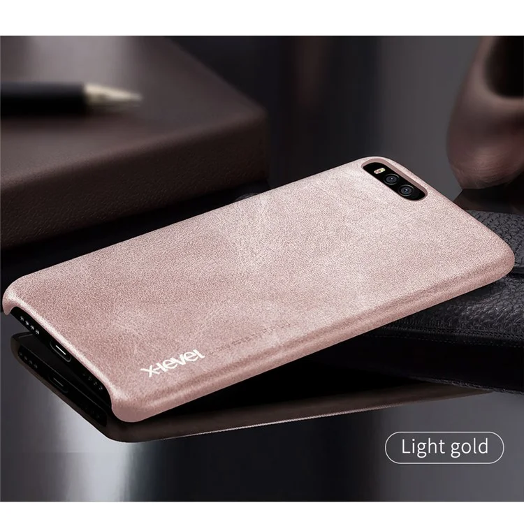 X-LEVEL Vintage Series Hard Phone Cover for Xiaomi Mi 6 (PU Leather + PC) - Brown