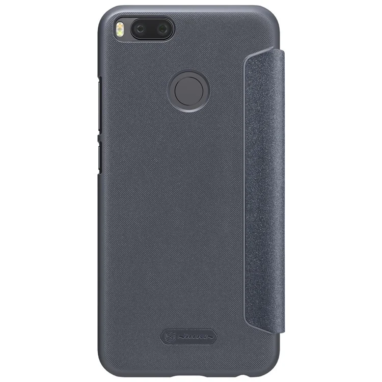 NILLKIN Sparkle Series Smart Sleep View Leather Case for Xiaomi Mi A1 / 5X - Black