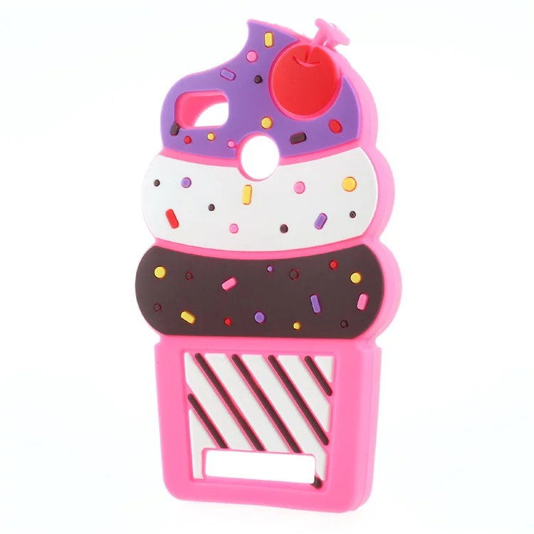 3D Cherry Ice Cream Soft Silicone Case for Xiaomi Redmi 4a / 4X - Rose