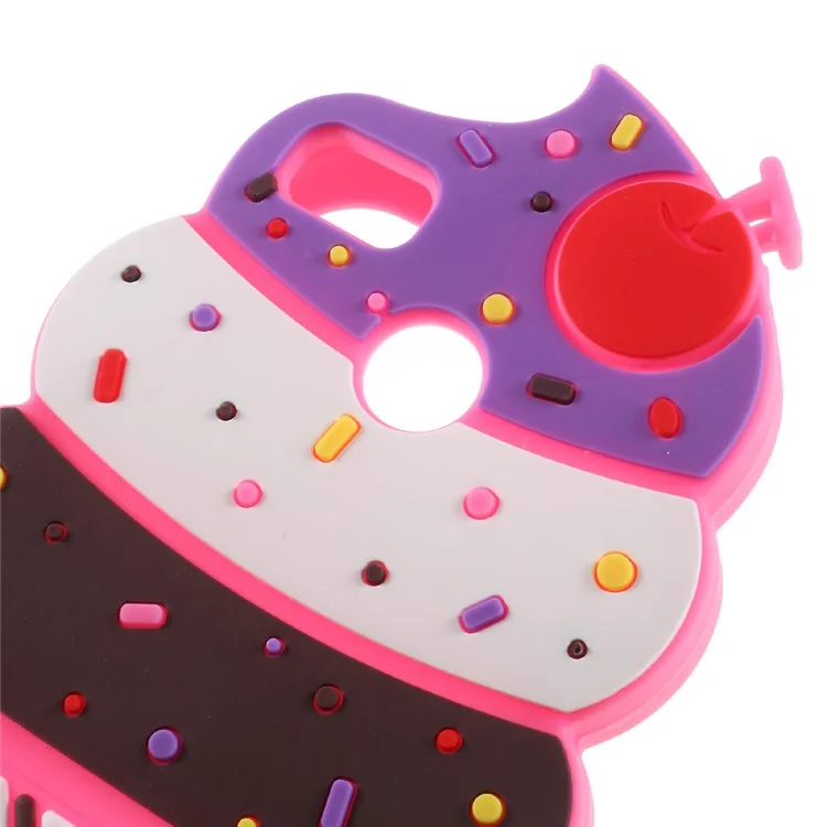 3D Cherry Ice Cream Soft Silicone Case for Xiaomi Redmi 4a / 4X - Rose
