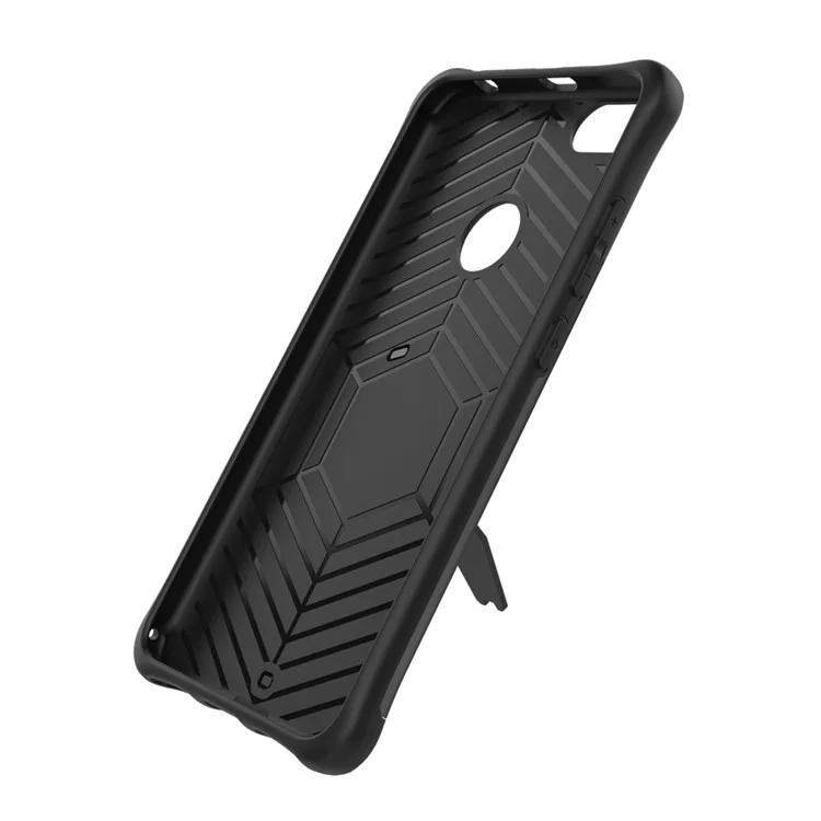 Soft TPU PC Detachable Phone Casing with Rotary Kickstand for Xiaomi Redmi Note 5A Prime / Redmi Y1 - Grey