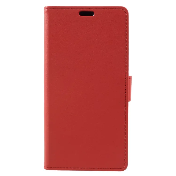 PU Leather Wallet Stand Cellphone Case for Xiaomi Mi Note 3 - Red