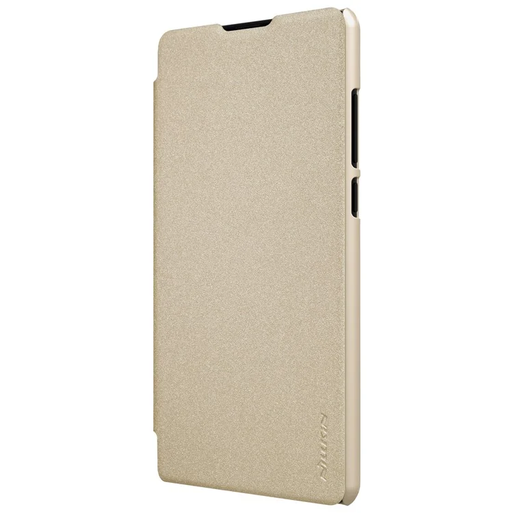 NILLKIN Sparkle Series for Xiaomi Mi Mix 2 Auto-wake/sleep Leather Mobile Case - Gold