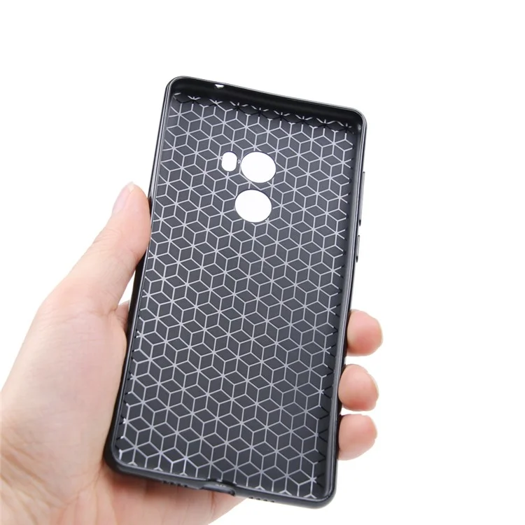 Carbon Fiber Skin Soft TPU Protective Case Accessory for Xiaomi Mi Mix 2 -  Black