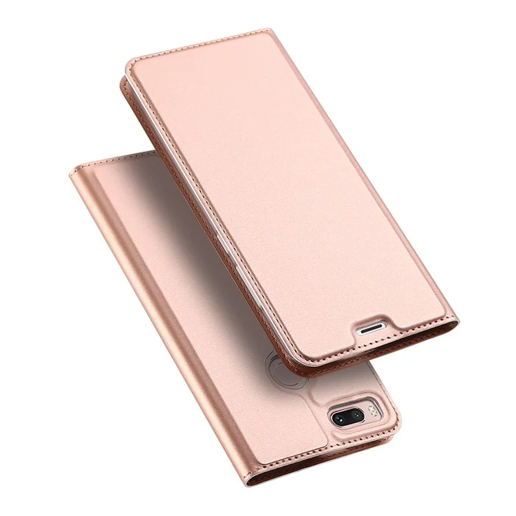 DUX DUCIS Skin Pro Series for Xiaomi Mi A1 / 5X Stand Leather Mobile Shell - Rose Gold