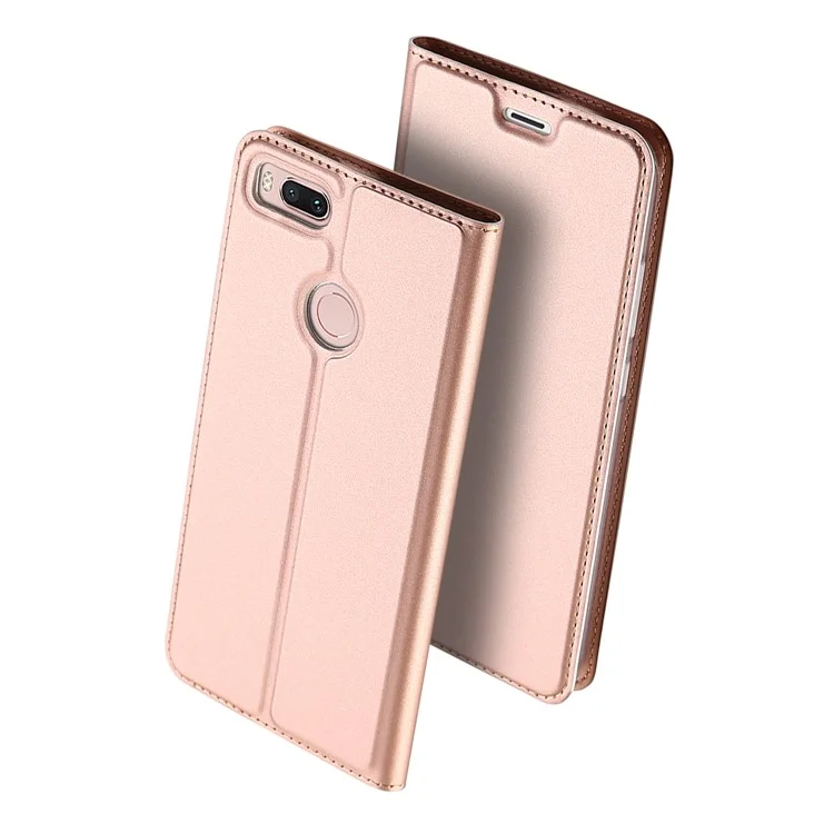 DUX DUCIS Skin Pro Series for Xiaomi Mi A1 / 5X Stand Leather Mobile Shell - Rose Gold