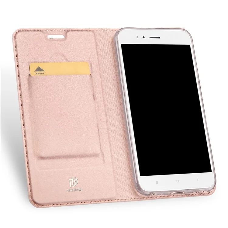 DUX DUCIS Skin Pro Series for Xiaomi Mi A1 / 5X Stand Leather Mobile Shell - Rose Gold