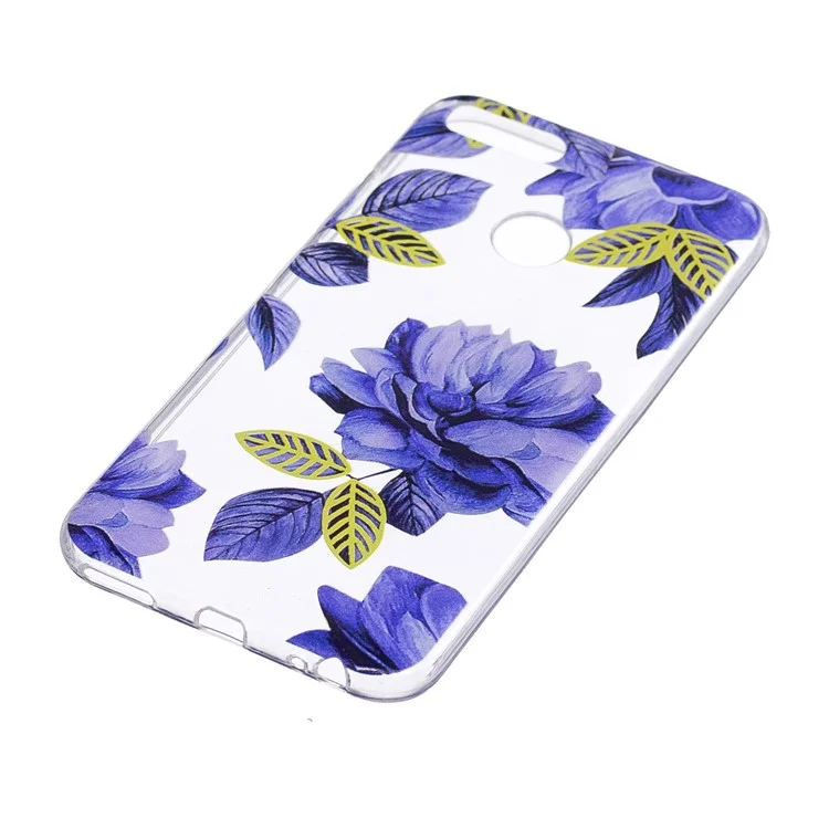 Pattern Printing TPU Phone Shell for Xiaomi Mi A1 / 5X - Blue Flowers
