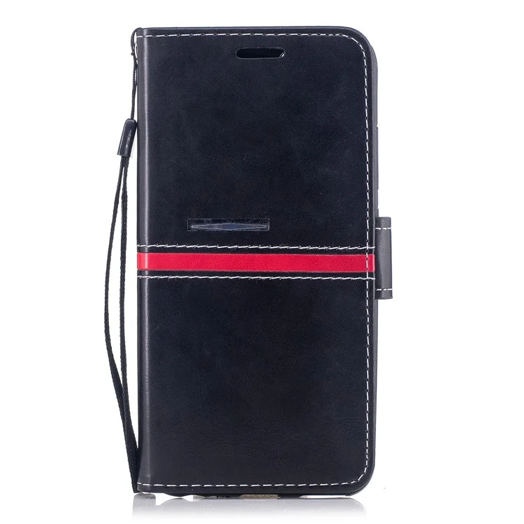 Graceful Series Stitching Leather Wallet Mobile Phone Case for Xiaomi Mi A1 / 5X - Black