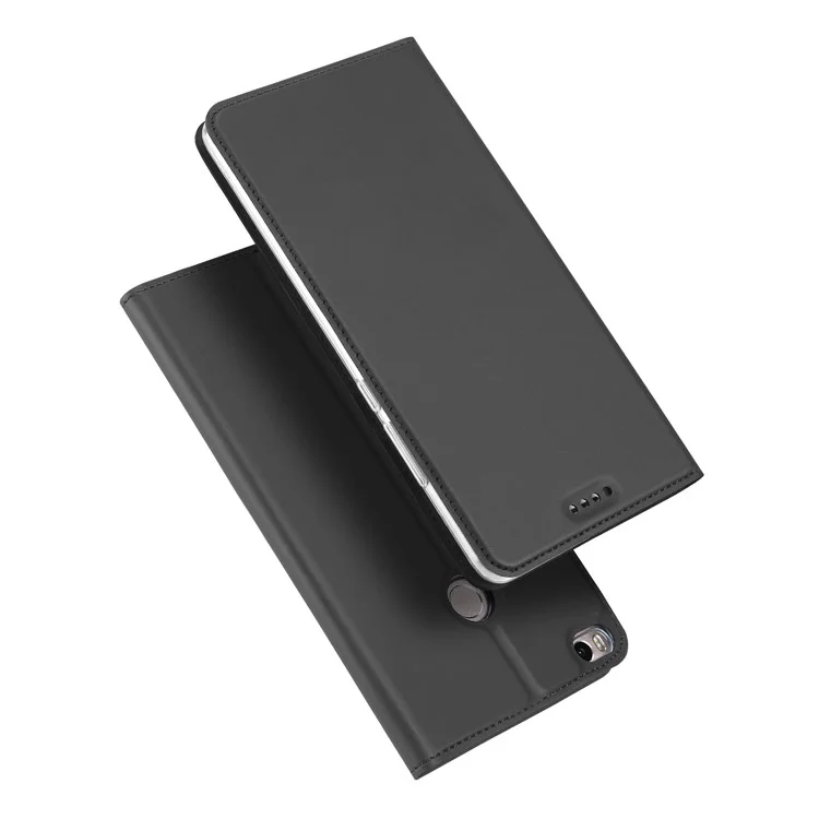 DUX DUCIS Skin Pro Series Card Holder Leather Flip Phone Case for Xiaomi Mi Max 2 - Dark Grey