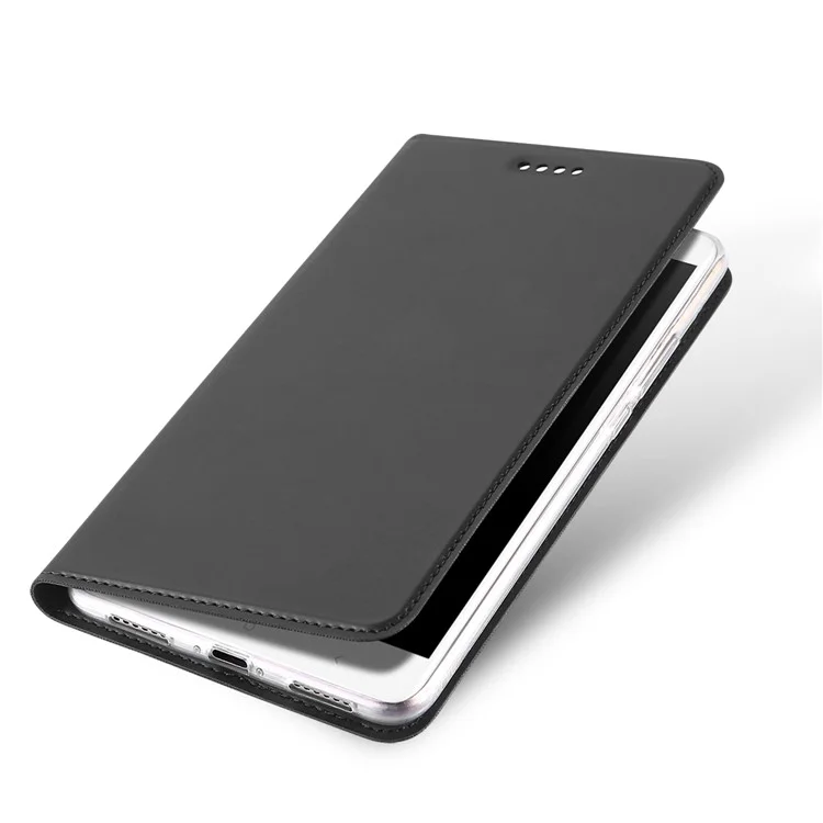 DUX DUCIS Skin Pro Series Card Holder Leather Flip Phone Case for Xiaomi Mi Max 2 - Dark Grey