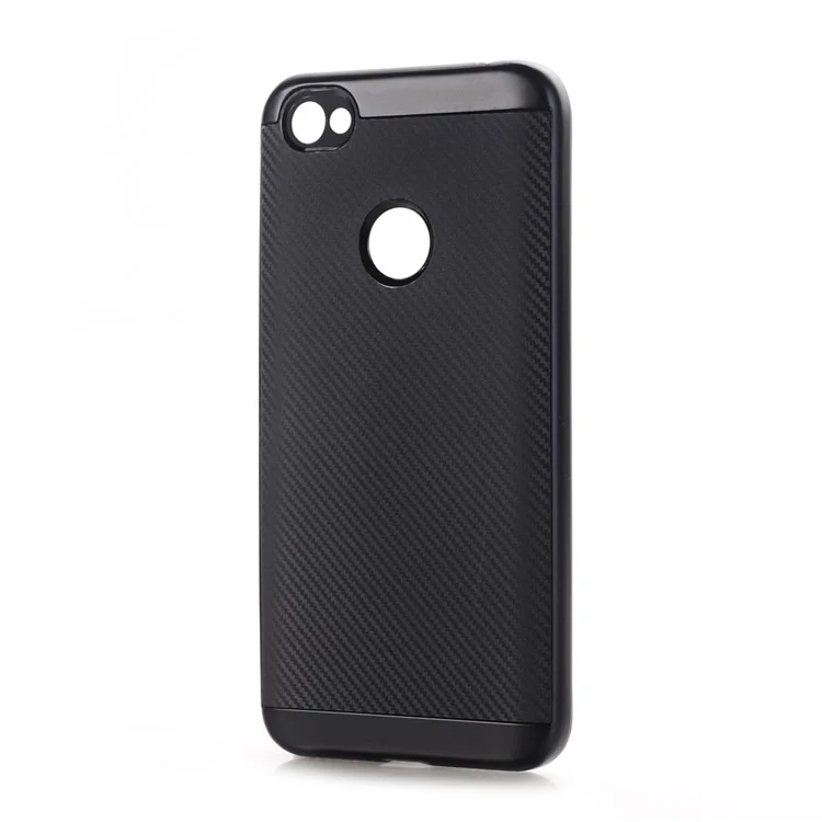Carbon Fiber Texture Hybrid PC + TPU Cover for Xiaomi Redmi Note 5A Prime / Redmi Y1 - Black
