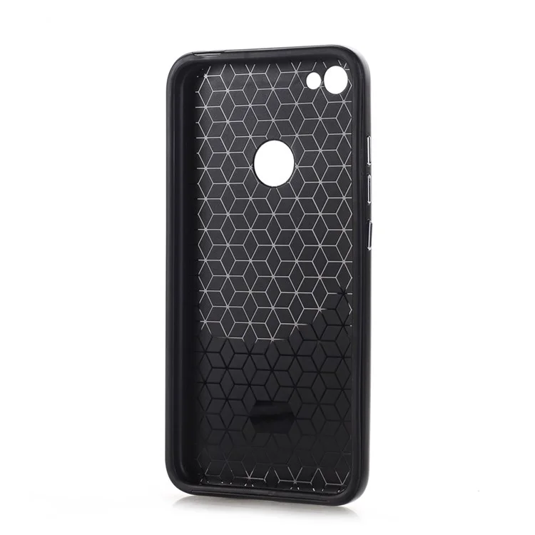 Carbon Fiber Texture Hybrid PC + TPU Cover for Xiaomi Redmi Note 5A Prime / Redmi Y1 - Black