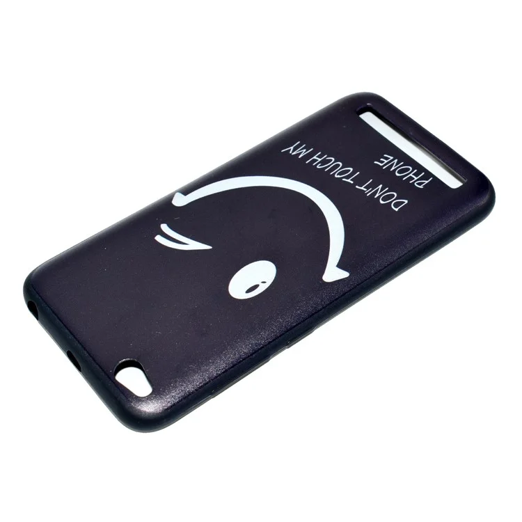 Pattern Printing TPU Mobile Phone Case for Xiaomi Redmi 5A - Blink Eyes and Do Not Touch My Phone