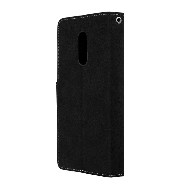 Matte Surface PU Leather Protection Magnetic Wallet Case for Xiaomi Redmi Note 4X - Black