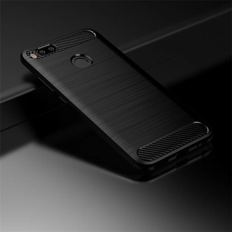 IPAKY Carbon Fibre Brushed TPU Case for Xiaomi Mi A1 / 5X - Black