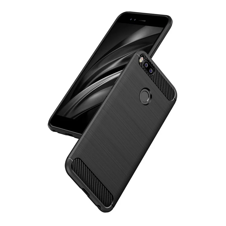 IPAKY Carbon Fibre Brushed TPU Case for Xiaomi Mi A1 / 5X - Black