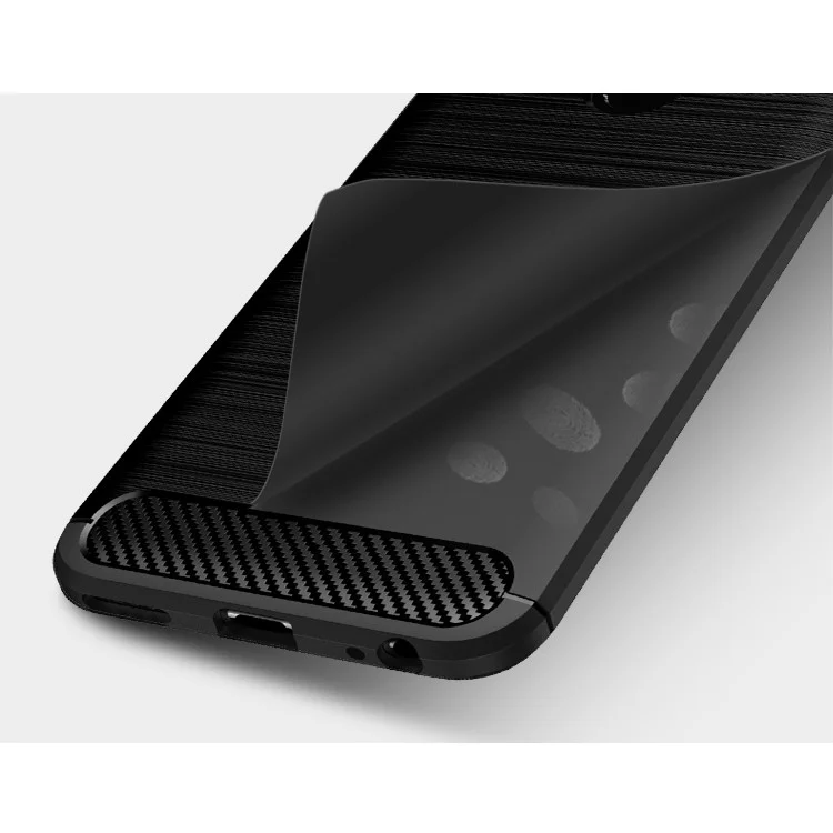 IPAKY Carbon Fibre Brushed TPU Case for Xiaomi Mi A1 / 5X - Black