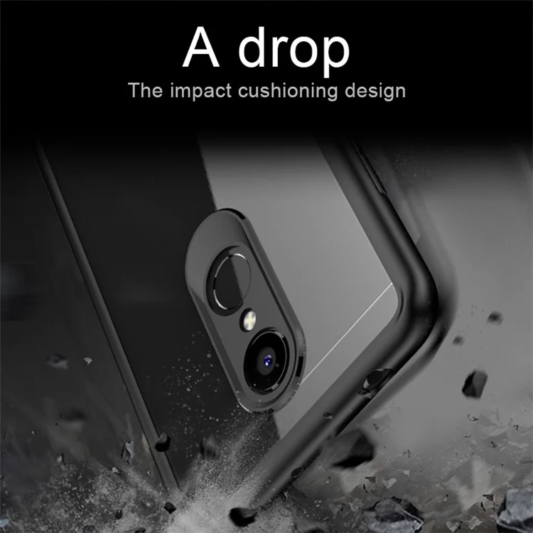 IPAKY TPU Frame + Clear Acrylic Hybrid Case for Xiaomi Redmi 5 - Black