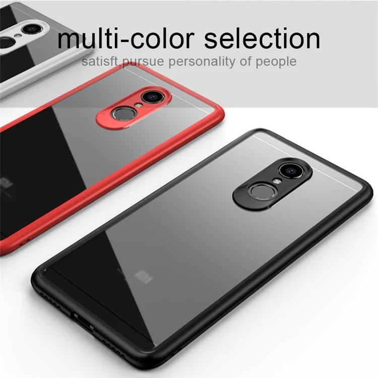 IPAKY TPU Frame + Clear Acrylic Hybrid Case for Xiaomi Redmi 5 - Black