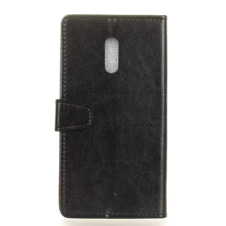 Crazy Horse Leather Wallet Stand Mobile Case for Xiaomi Xiaomi Redmi 5 - Black