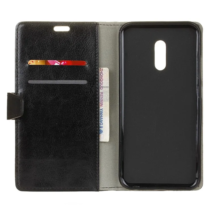 Crazy Horse Leather Wallet Stand Mobile Case for Xiaomi Xiaomi Redmi 5 - Black