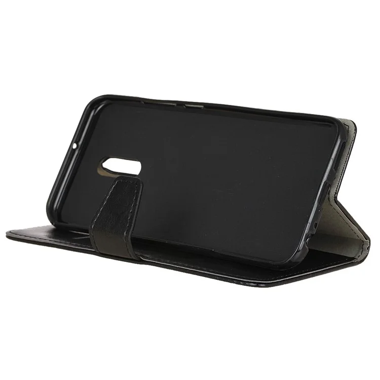 Crazy Horse Leather Wallet Stand Mobile Case for Xiaomi Xiaomi Redmi 5 - Black