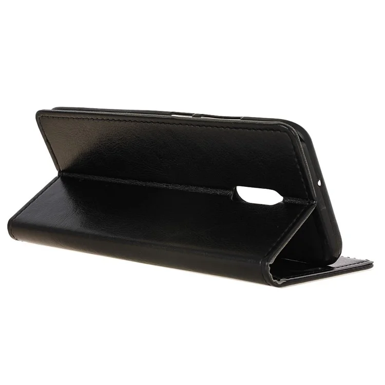 Crazy Horse Leather Wallet Stand Mobile Case for Xiaomi Xiaomi Redmi 5 - Black