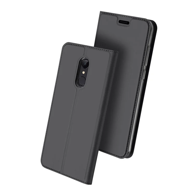 DUX DUCIS Skin Pro Series Stand Card Holder Leather Case for Xiaomi Redmi 5 - Grey