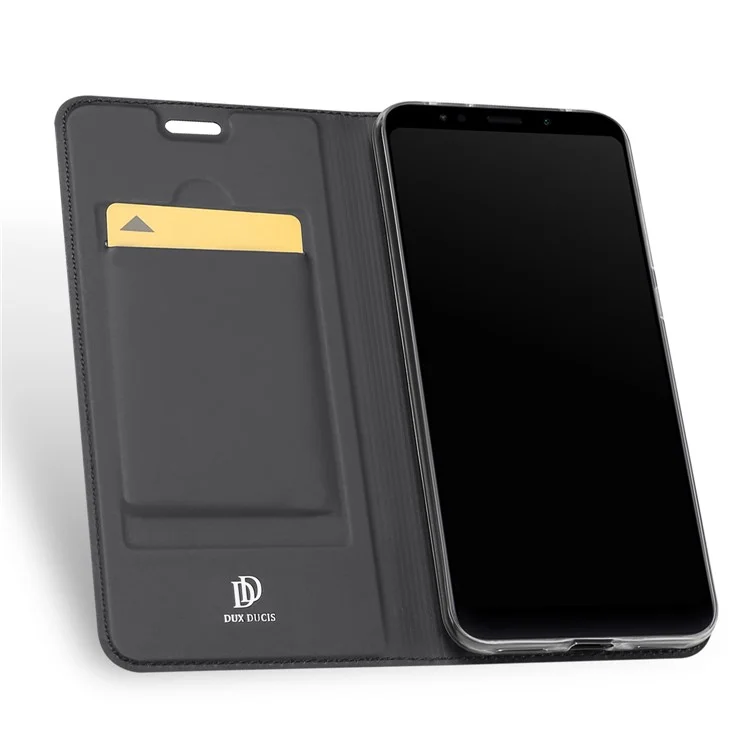 DUX DUCIS Skin Pro Series Stand Card Holder Leather Case for Xiaomi Redmi 5 - Grey