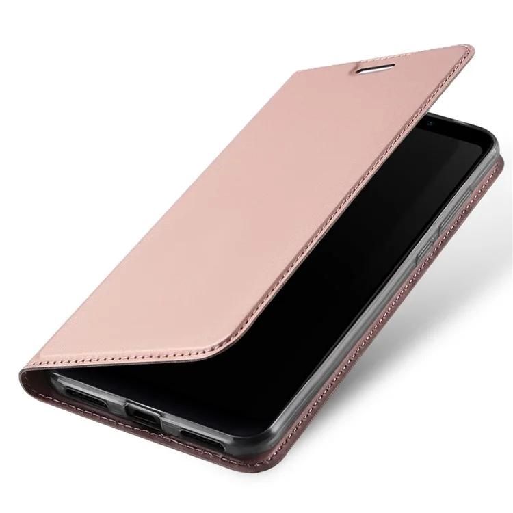 DUX DUCIS Skin Pro Series Stand Card Slot Leather Case for Xiaomi Redmi 5 - Rose Gold