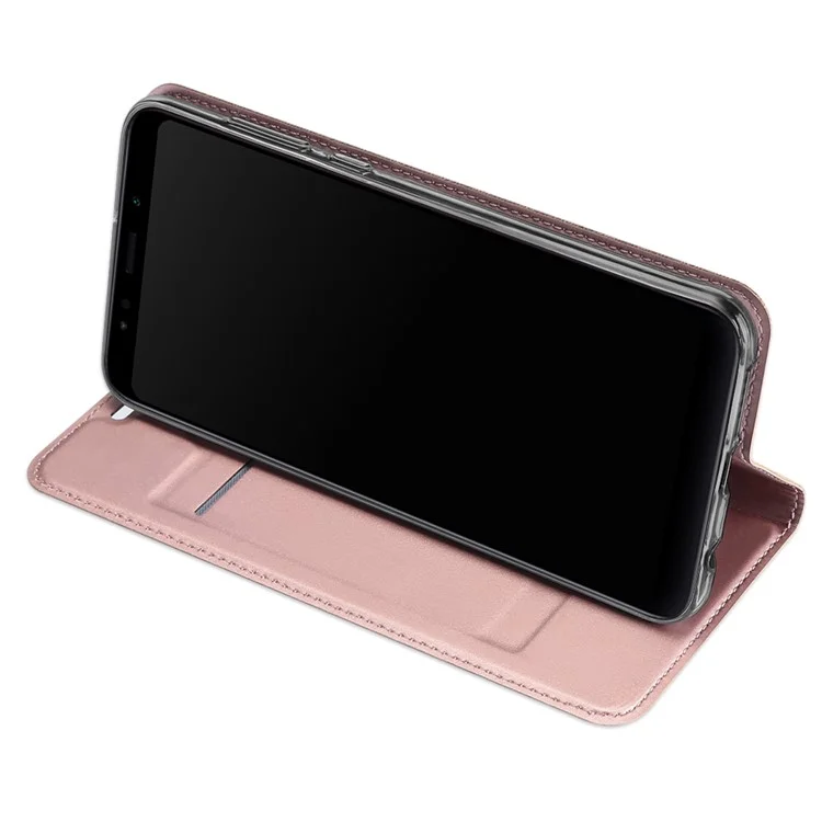 DUX DUCIS Skin Pro Series Stand Card Slot Leather Case for Xiaomi Redmi 5 - Rose Gold