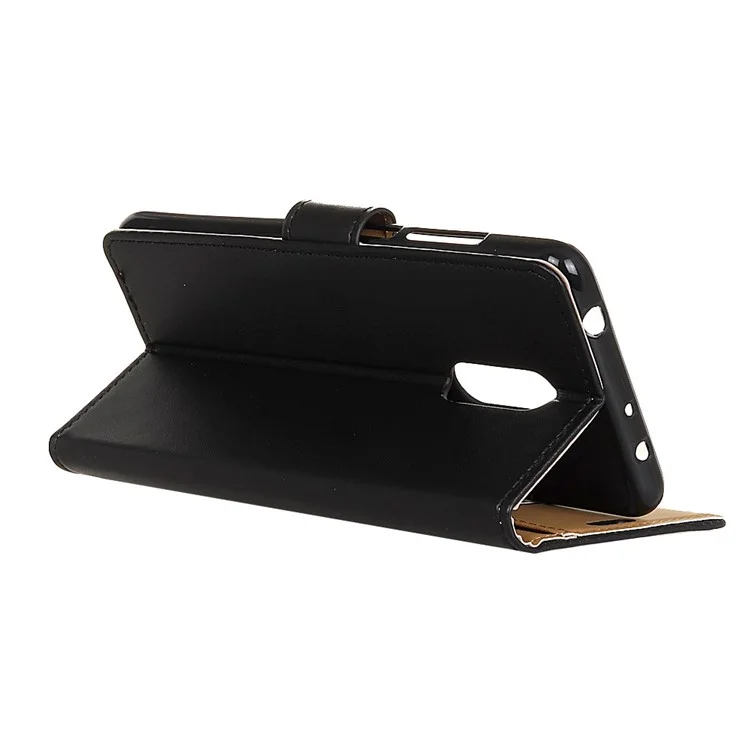Wallet Stand Flip Leather Mobile Case for Xiaomi Redmi 5 - Black